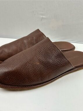 Beckett Simonon Brown Leather Slip-On Slides
